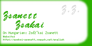 zsanett zsakai business card